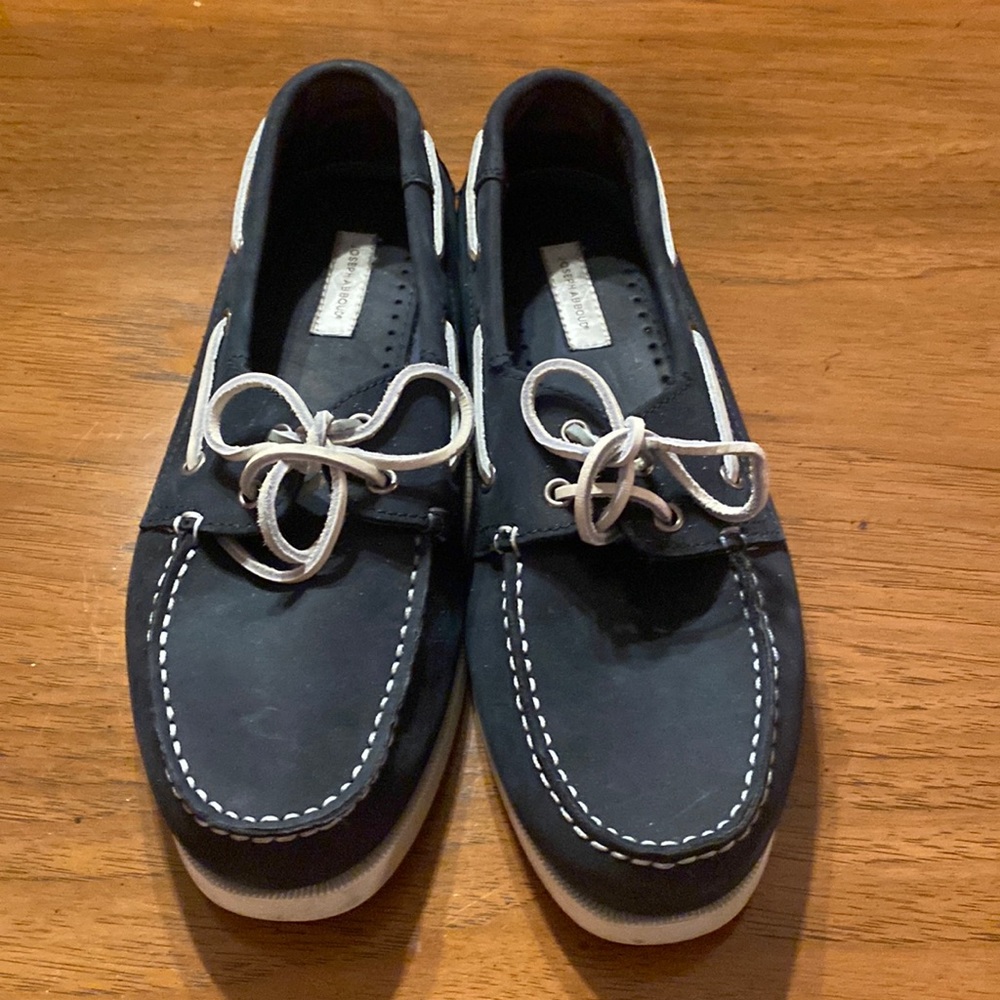 Joseph Abboud. Boat shoes. Navy blue and white. Size 11.